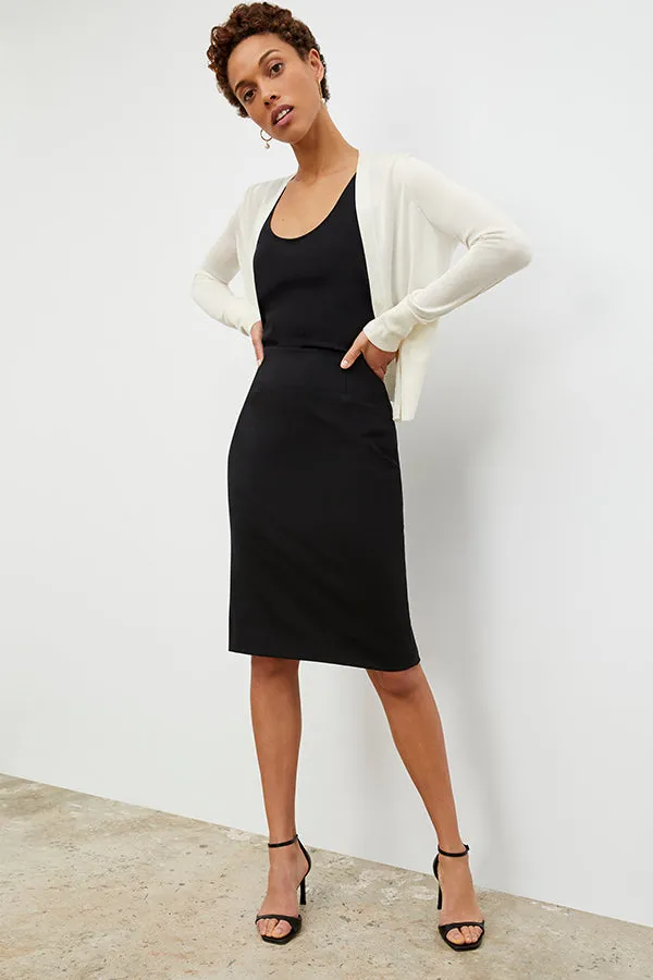 Cobble Hill Skirt - Washable Wool Twill :: Black