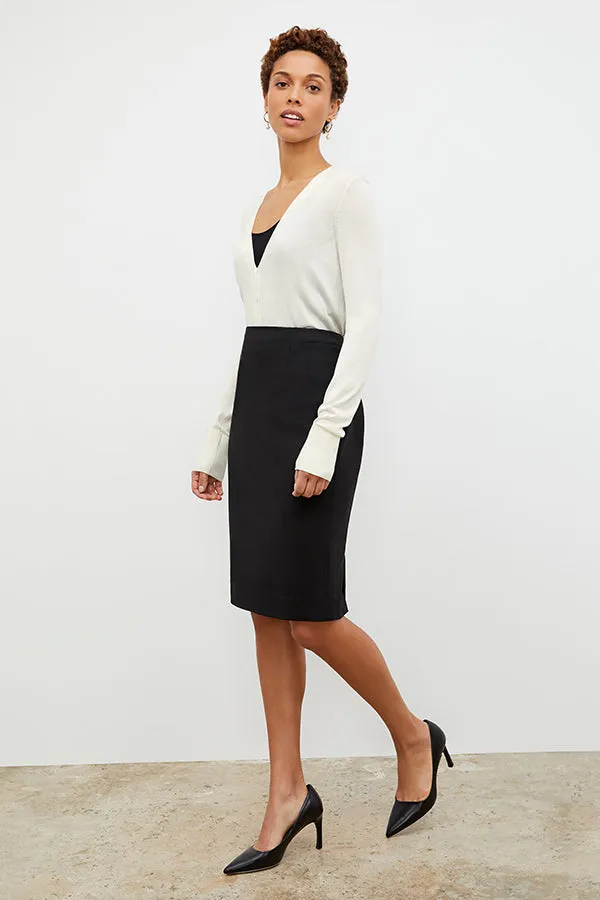 Cobble Hill Skirt - Washable Wool Twill :: Black