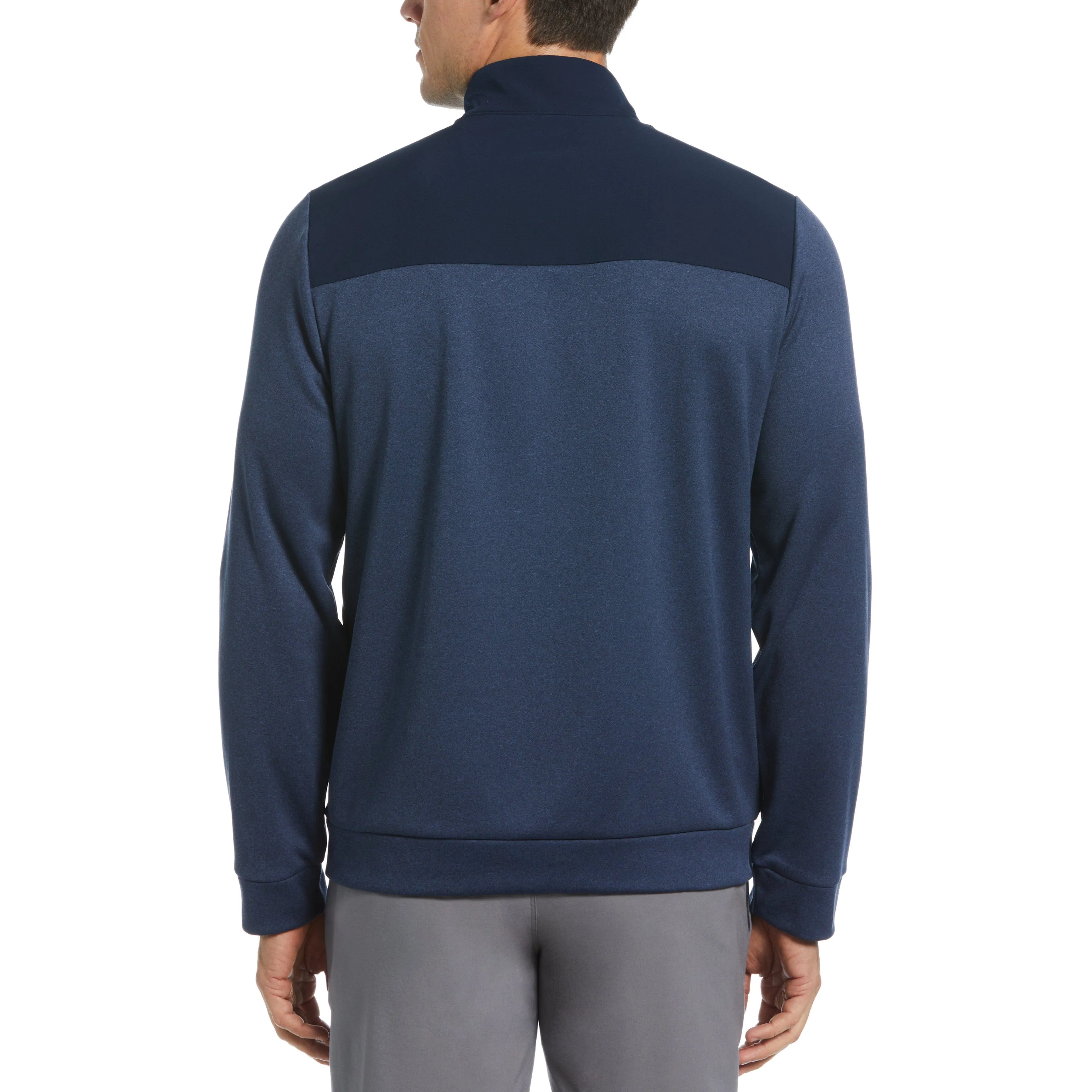 Color Block Fleece Full Zip Golf Jacket