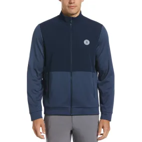 Color Block Fleece Full Zip Golf Jacket