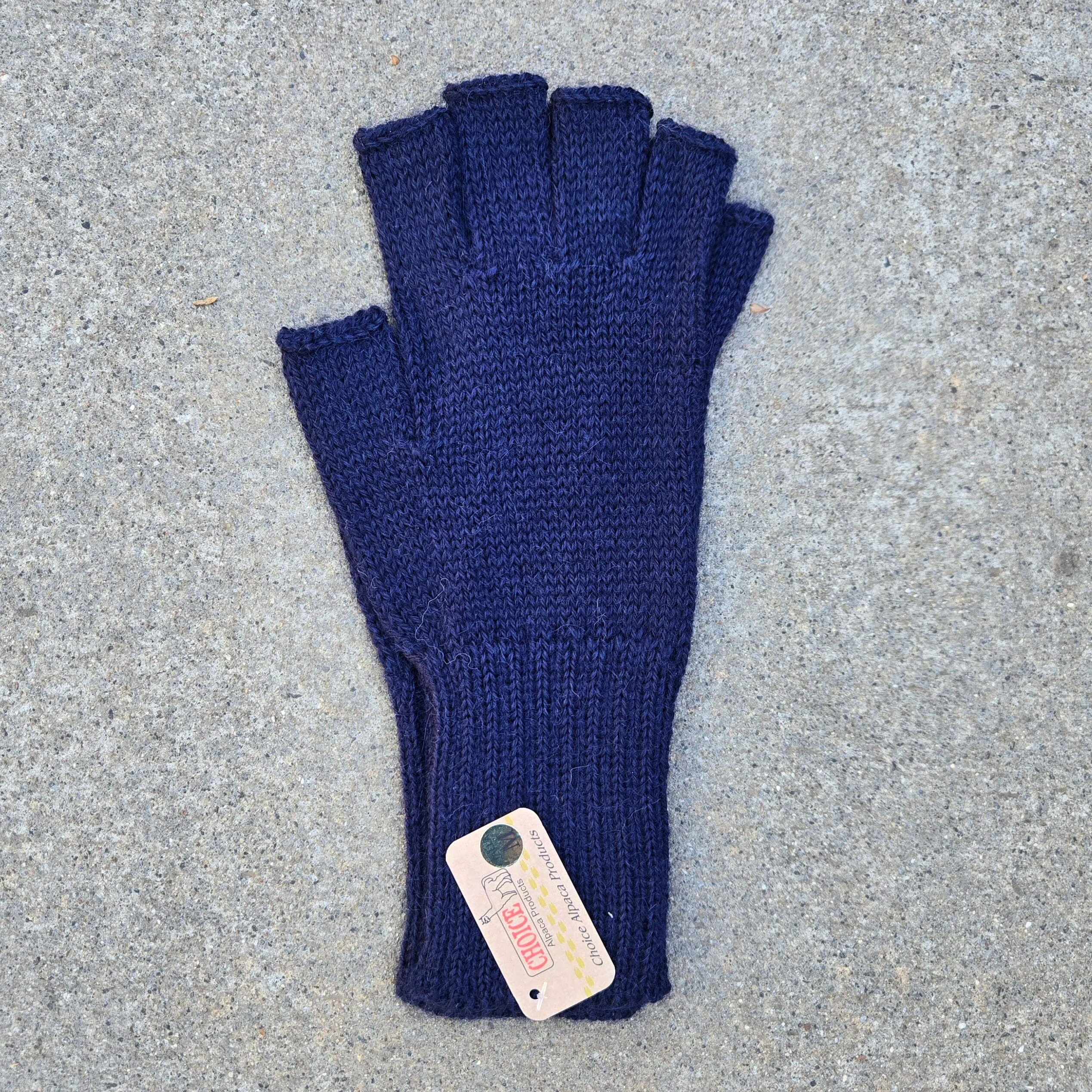 Colorful 100% Alpaca Fingerless Knit Alpaca Gloves