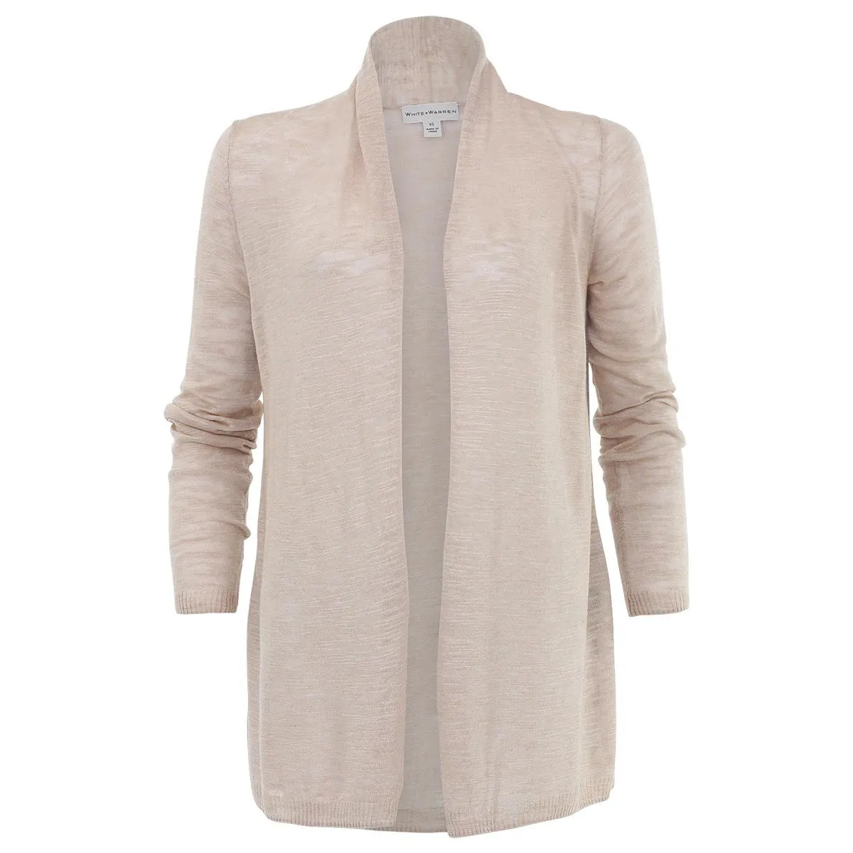 Contrast Trim Cardi in Champagne