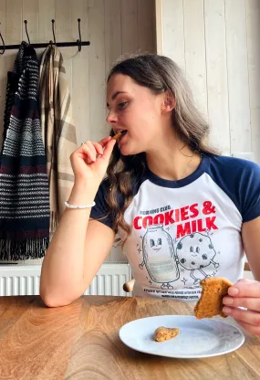 Cookies & Milk Printed Micro Rib Baby Tee