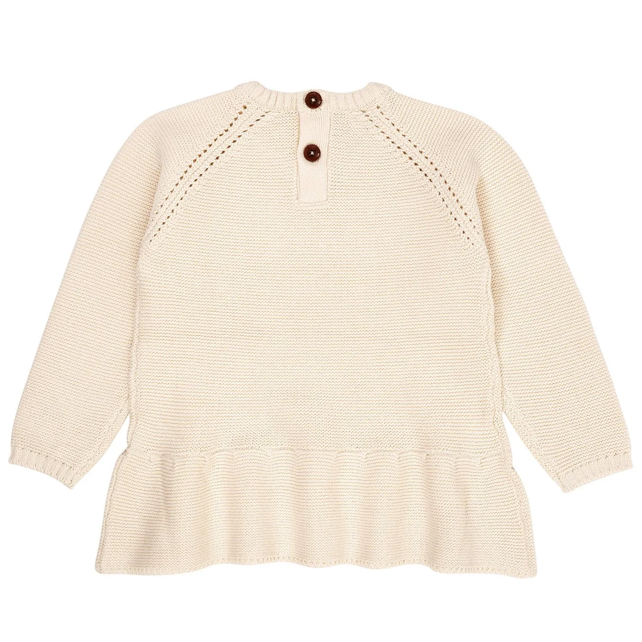 COPENHAGEN COLORS Cream Knitted Pullover w. Frill