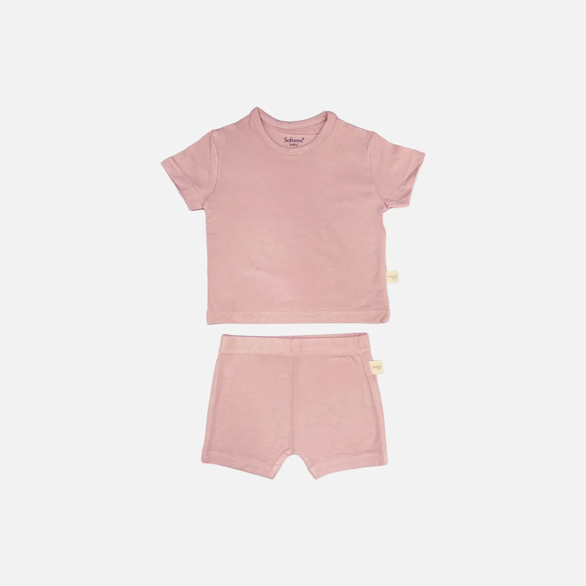 Coral Blush Bamboo T-shirt & Shorts