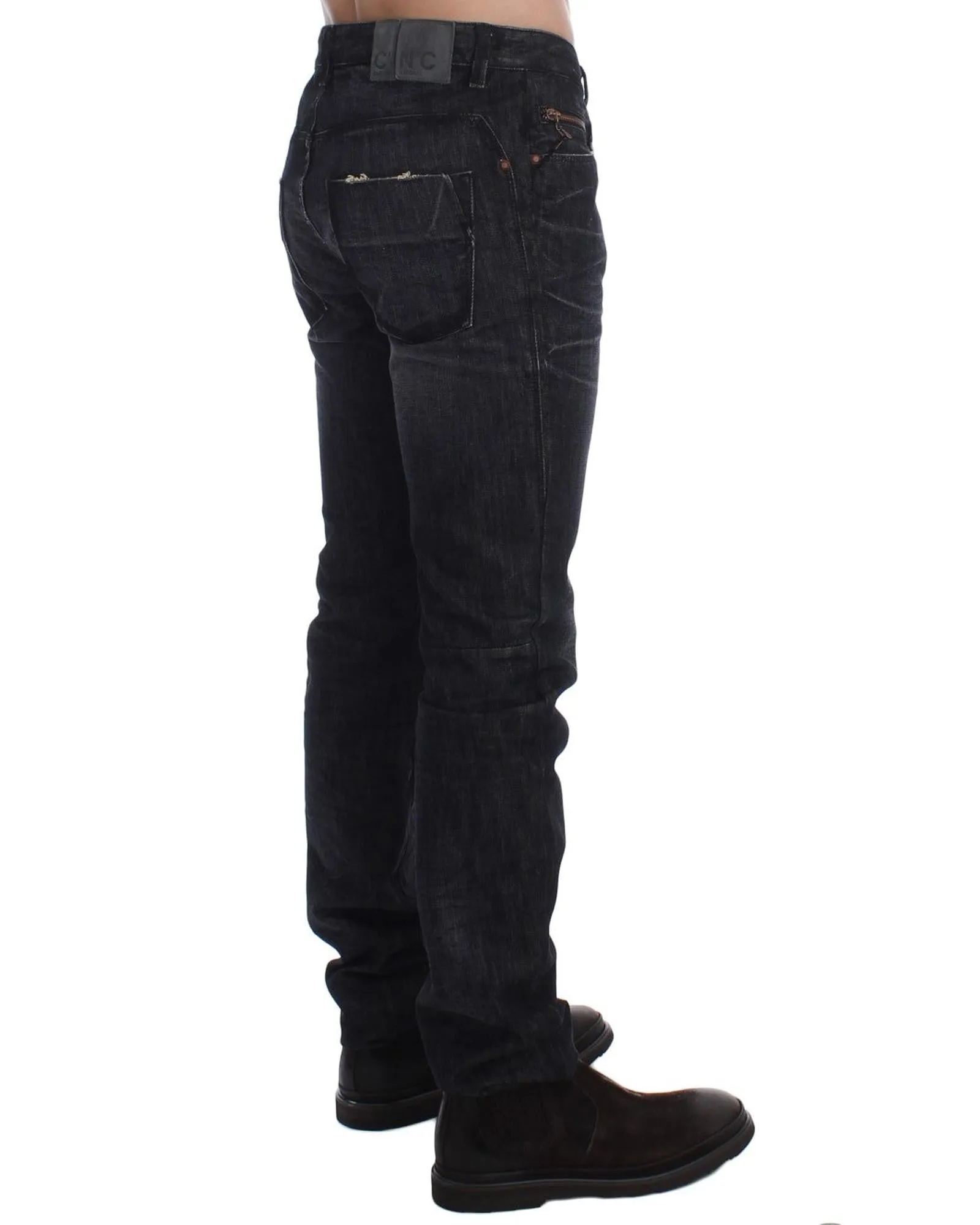 Costume National Mens Black Straight Leg Jeans