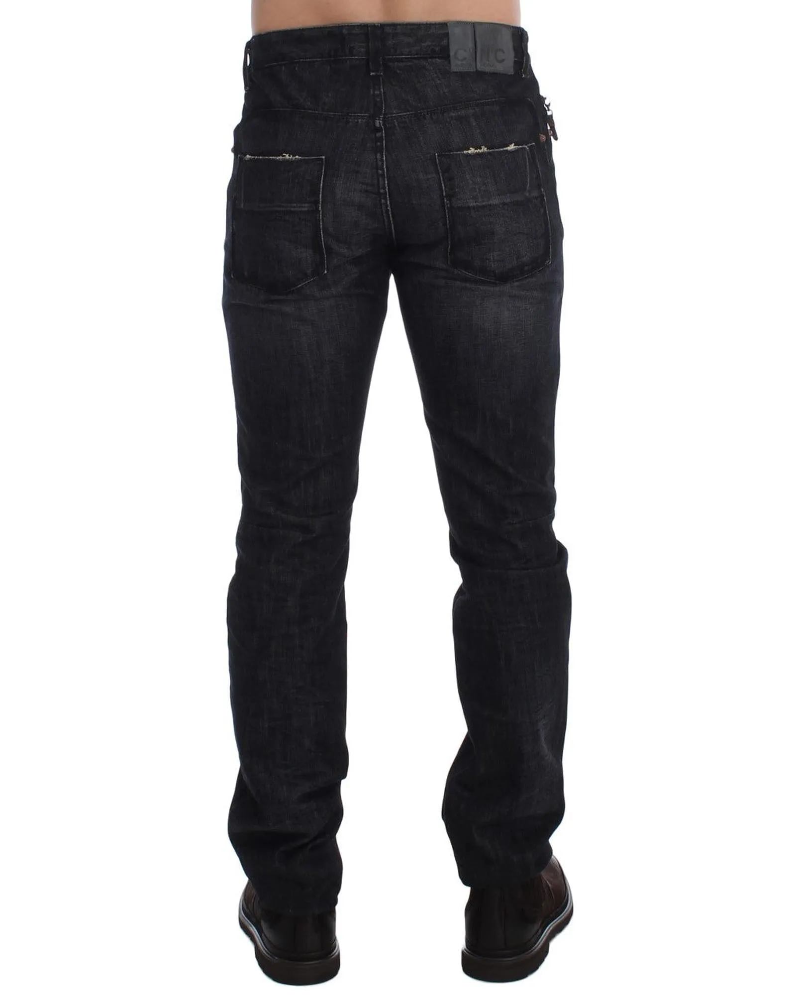 Costume National Mens Black Straight Leg Jeans