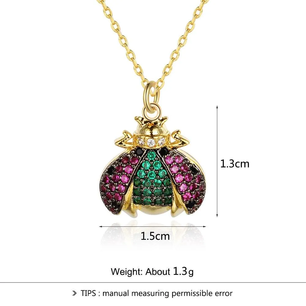 Cute High-grade Necklace for Women with Ladybug Insect Pendant