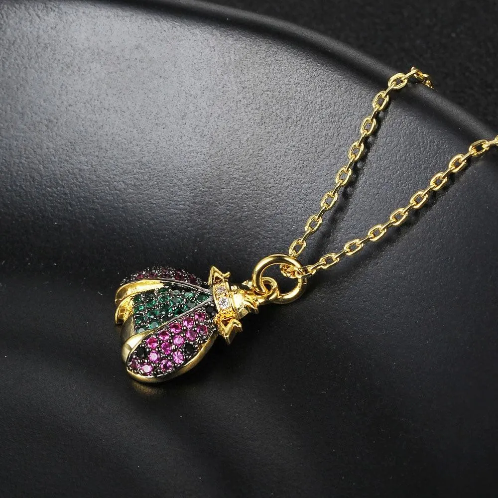 Cute High-grade Necklace for Women with Ladybug Insect Pendant