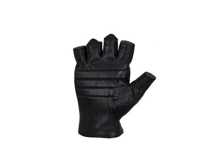 Deer Skin Leather Fingerless Riding Gloves, GLD2090-22-DL