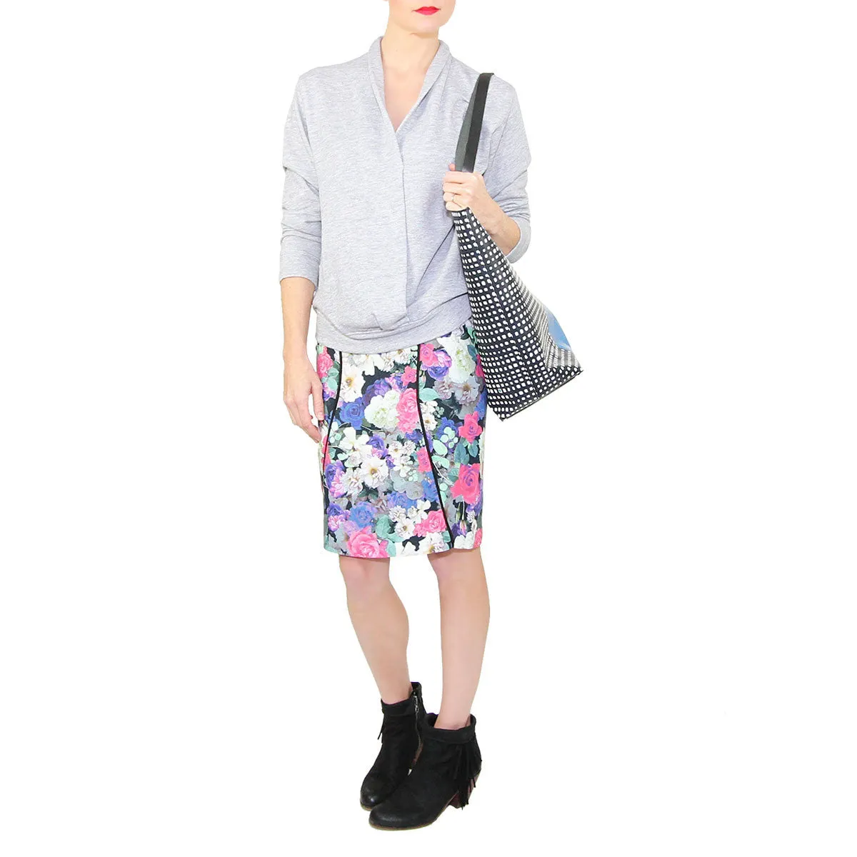 Della Floral Print Skirt