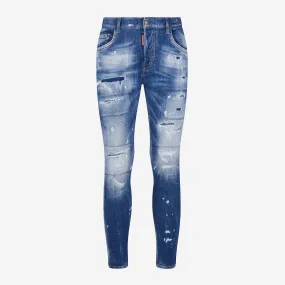 DSquared2 Medium Mended Rips Wash Super Twinky Jeans