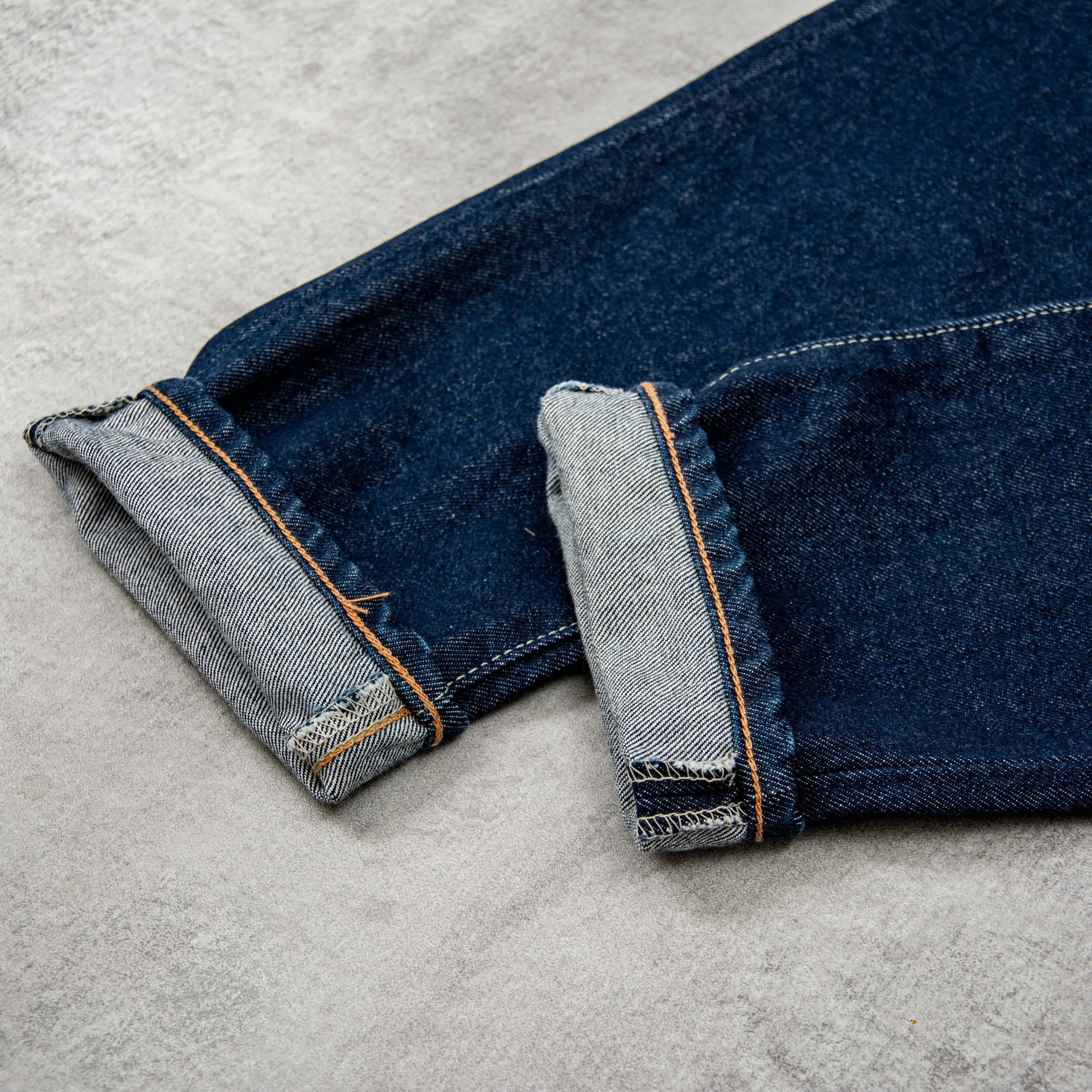 Edwin Regular Tapered Jeans Kaihara Opened Denim - Blue Rinsed