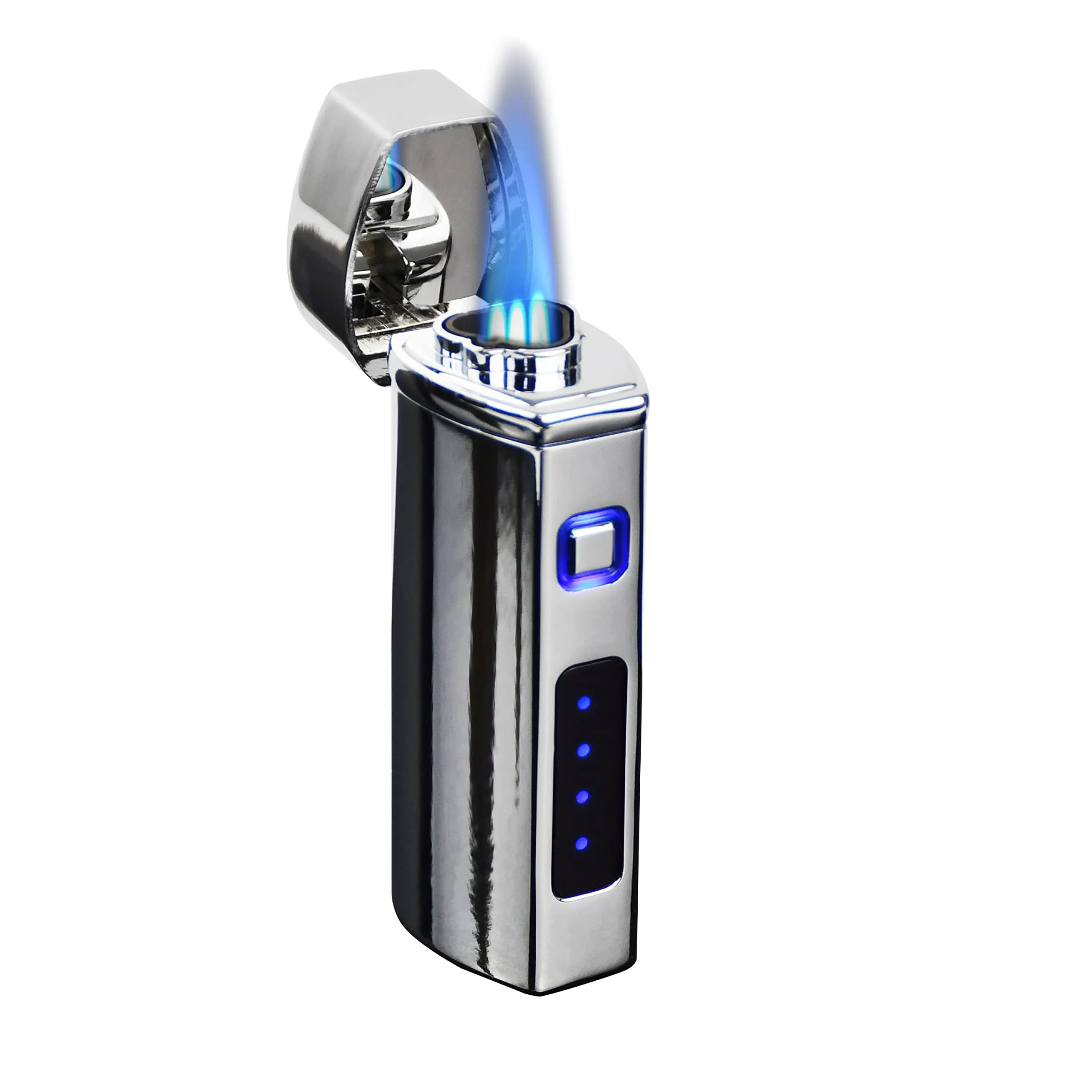 Electric Torch Lighter - Triple Jet Flame, Refillable Butane, Triple Torch