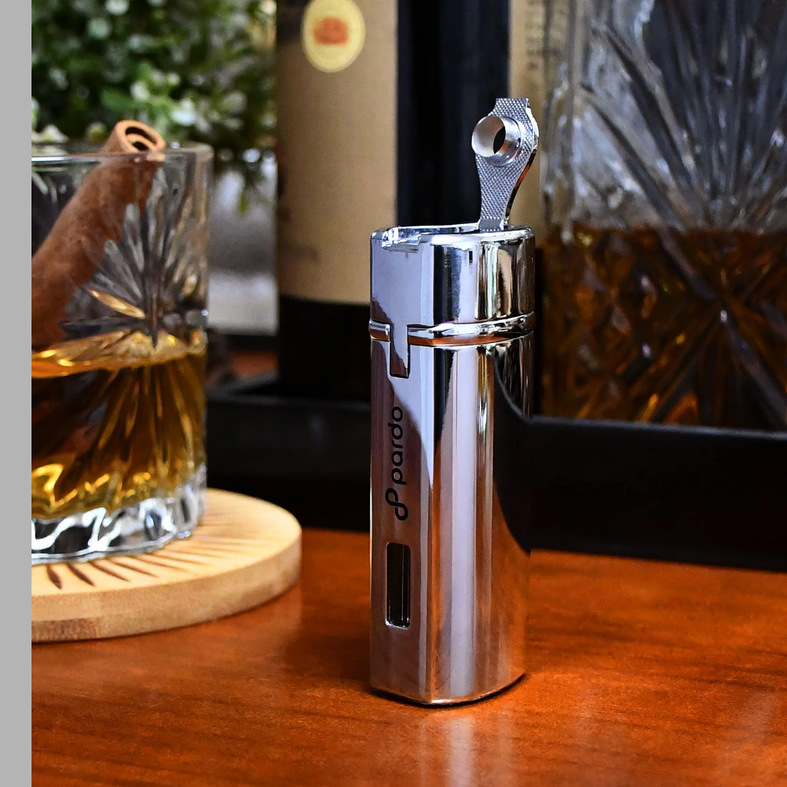 Electric Torch Lighter - Triple Jet Flame, Refillable Butane, Triple Torch