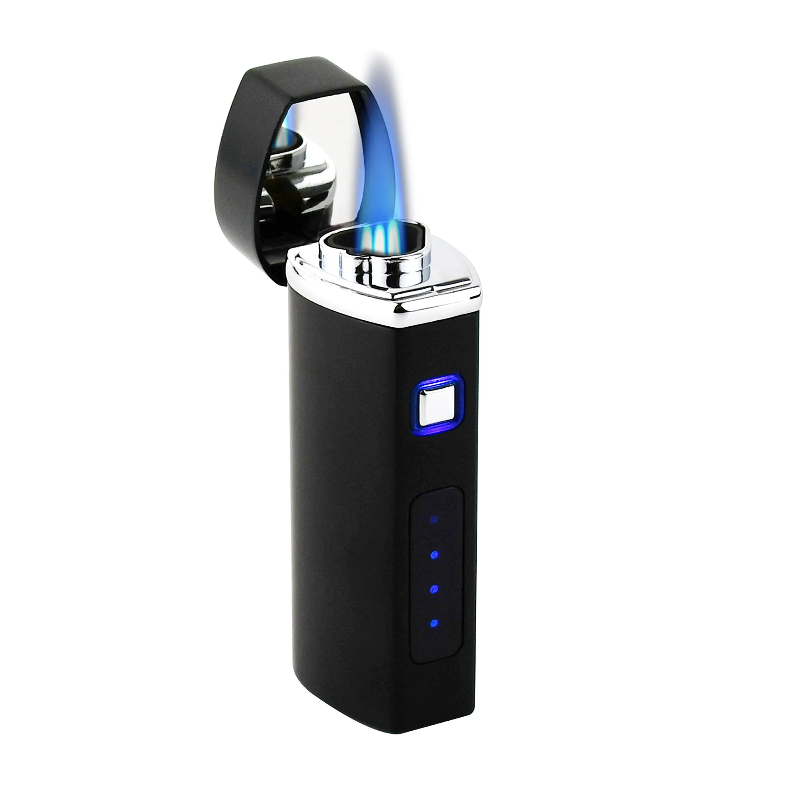 Electric Torch Lighter - Triple Jet Flame, Refillable Butane, Triple Torch