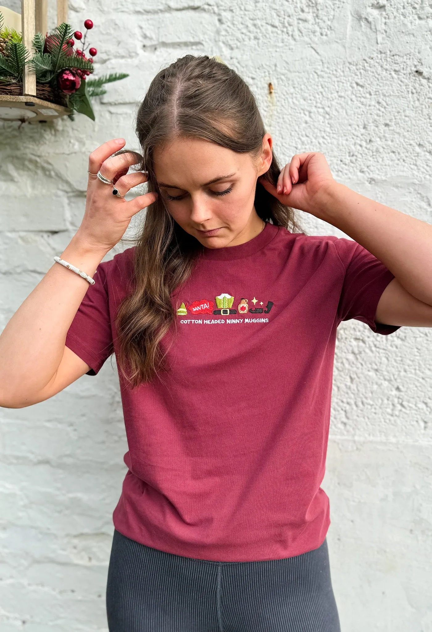 Elf Embroidered Organic Cotton T-Shirt