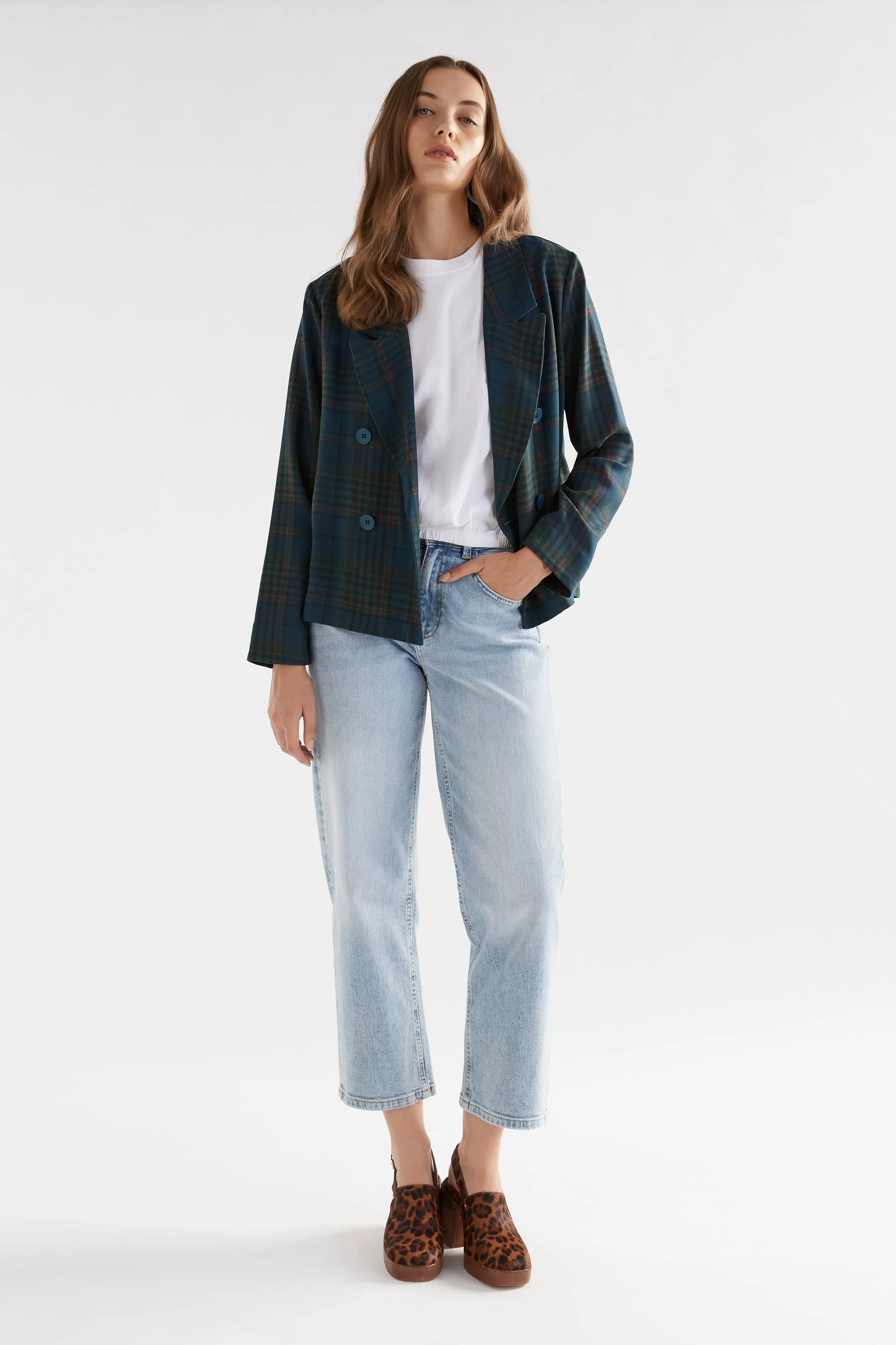 Elk The Label - Seine Jacket - Teal Plaid