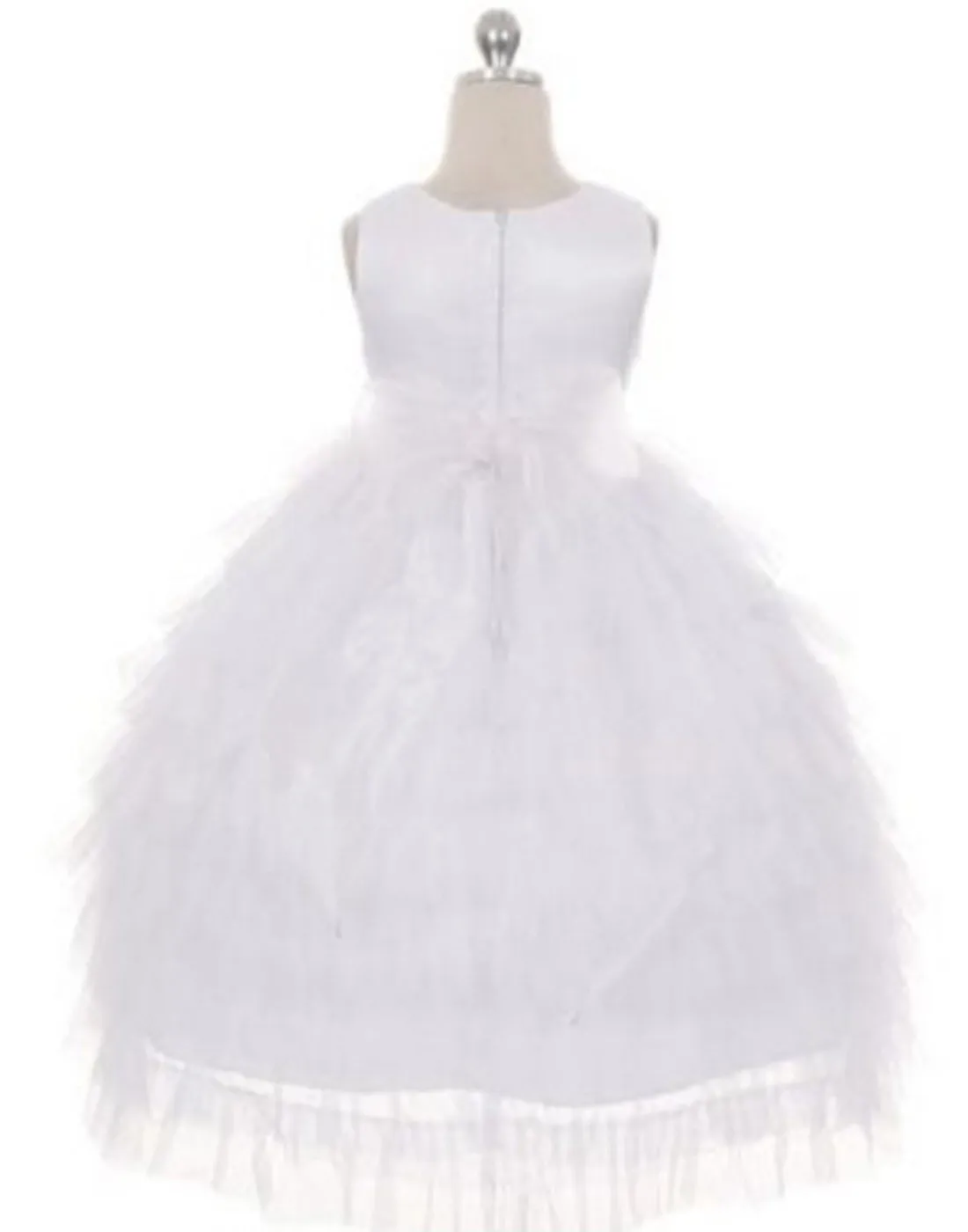 Enchanting Mesh Layered Princess Dress - White