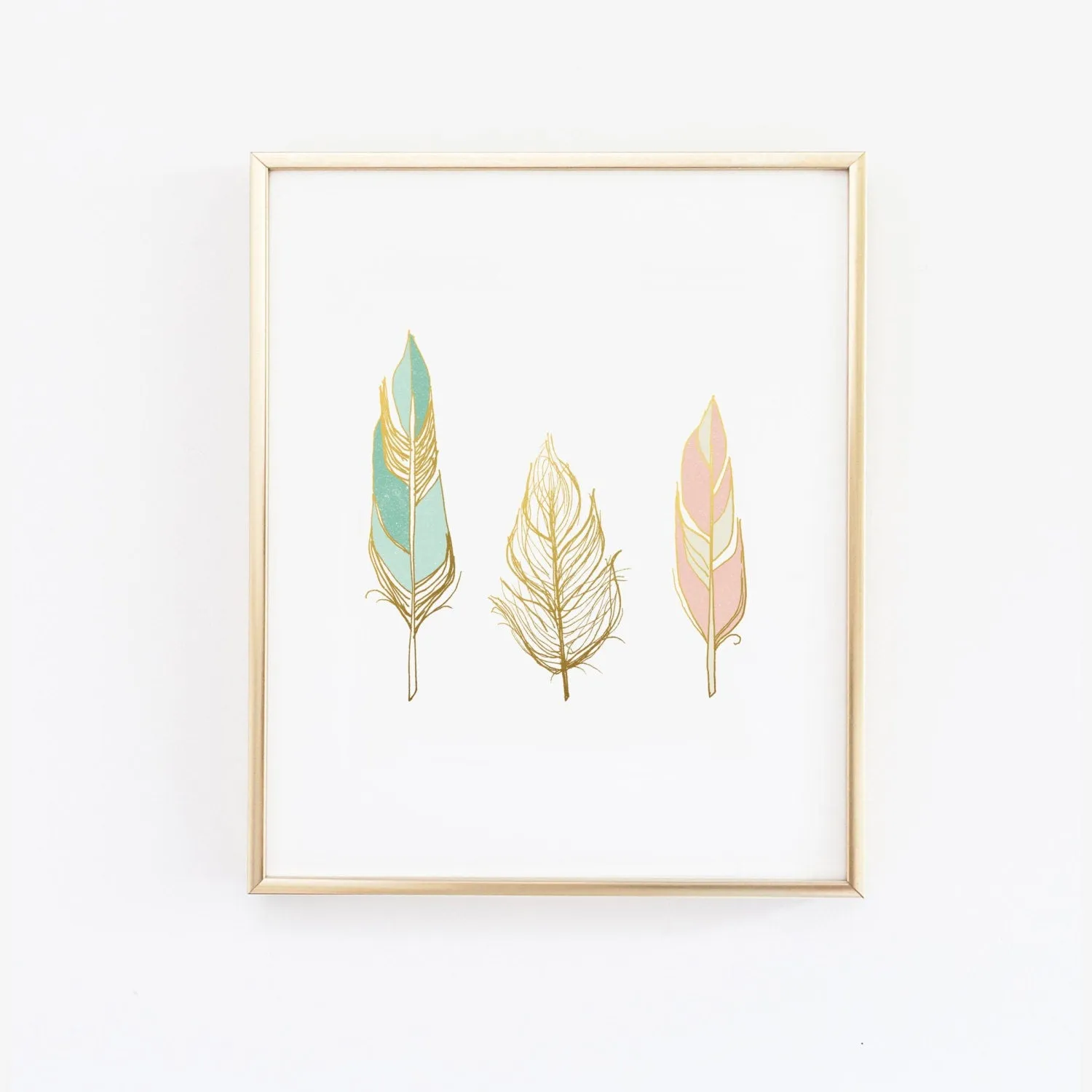 Feathers wall art print