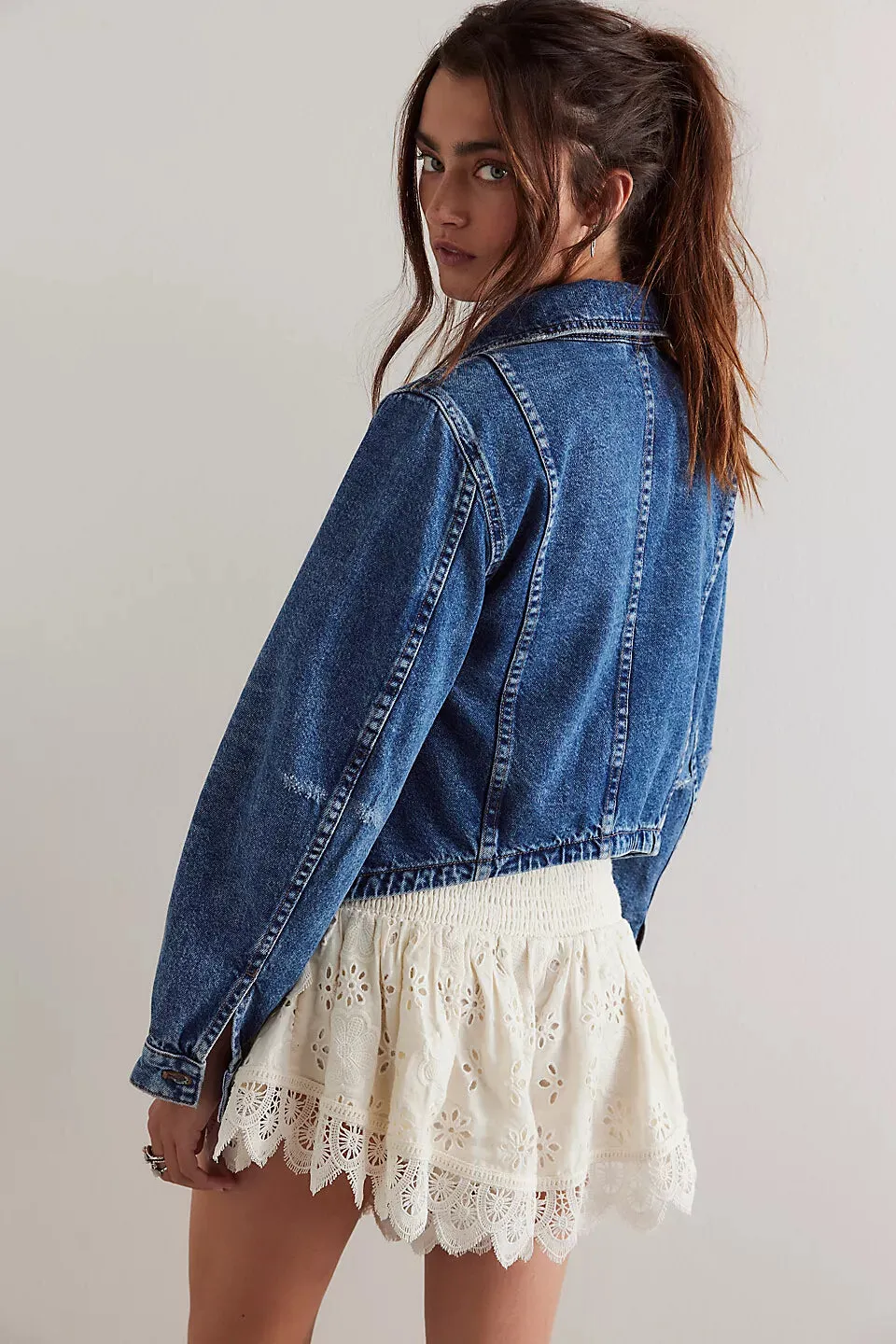 Free People Jade Denim Jacket in High Dive