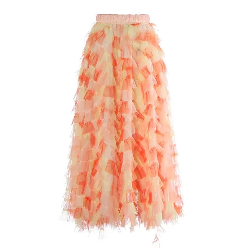 Frosting- the Multicolored Ruffled Tulle Skirt 4 Colors