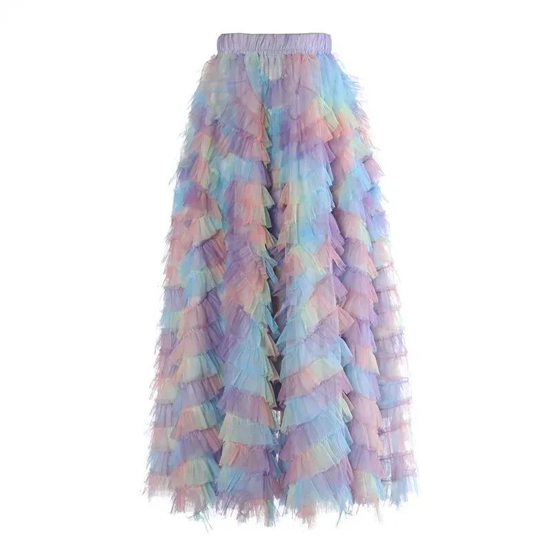 Frosting- the Multicolored Ruffled Tulle Skirt 4 Colors