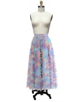 Frosting- the Multicolored Ruffled Tulle Skirt 4 Colors