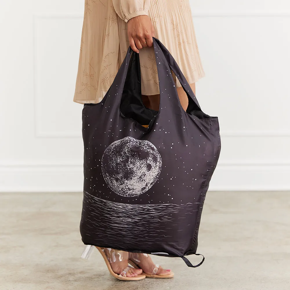 Full Moon Reusable Foldable Compact Cloth Tote Bag