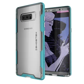 Galaxy Note 8 Case, Ghostek Cloak 3 Galaxy Note 8 Clear Transparent Bumper Case Note8 2017 | TEAL