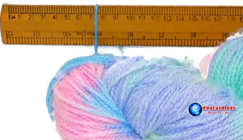 GANGA Glowing Star Printed Hand Knitting Yarn (Icey Pink) (Hanks-300gms)