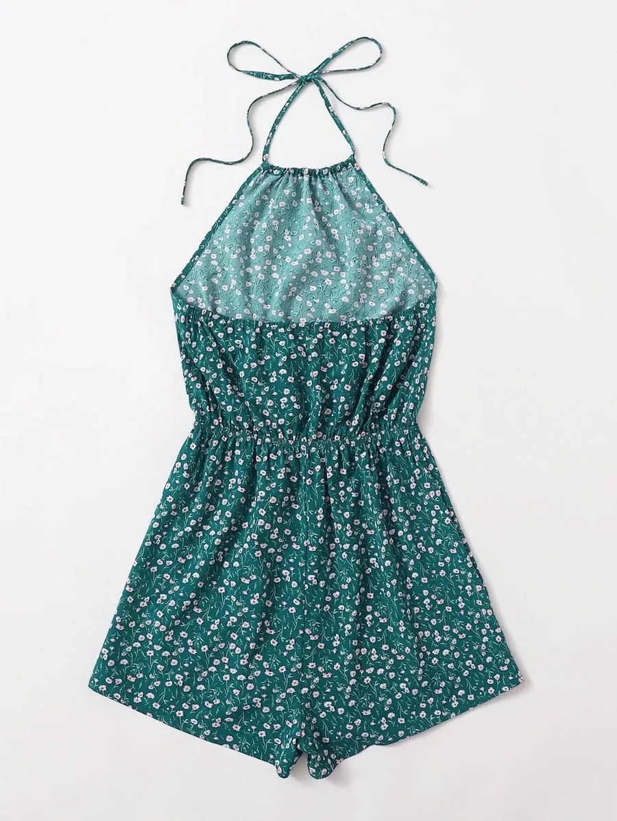 Garrufo Flower Romper (Teal)