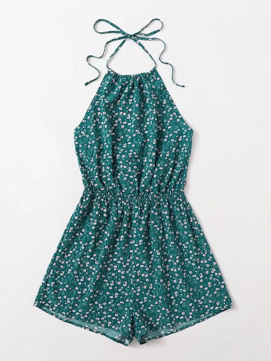 Garrufo Flower Romper (Teal)