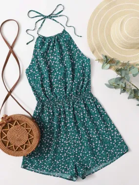 Garrufo Flower Romper (Teal)