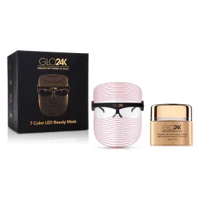 GLO24K 7 Color LED Beauty Mask   24k Timeless Anti-Aging Cream