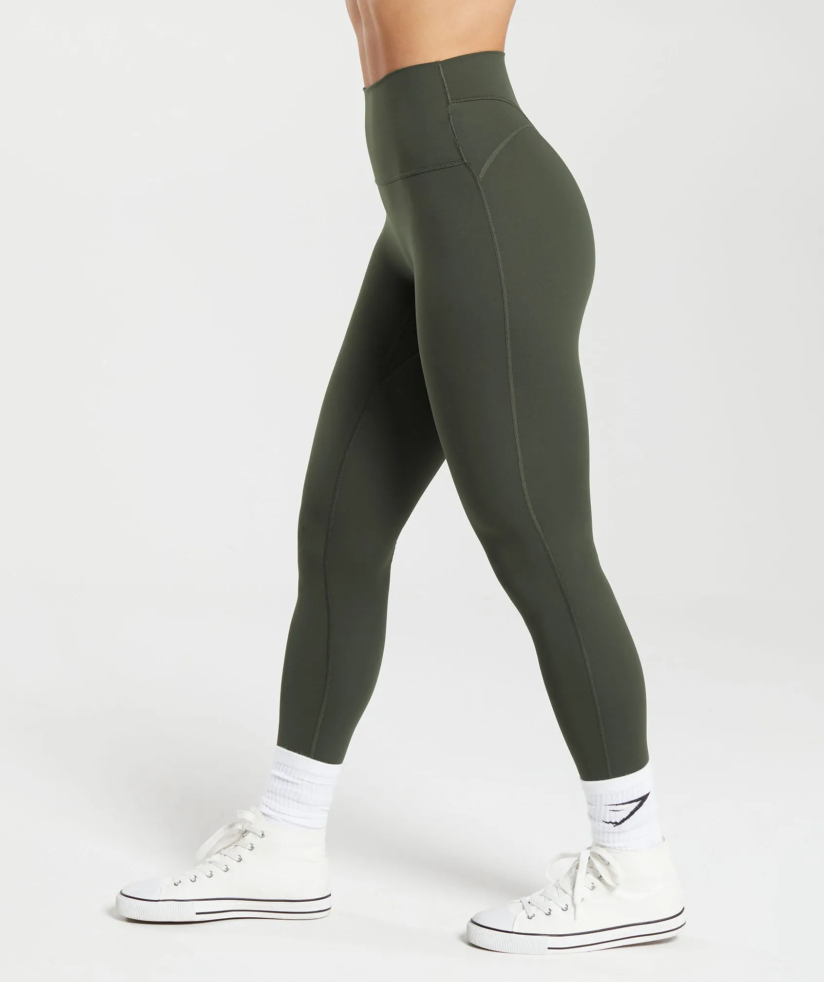 Gymshark Legacy Regular Leggings - Deep Olive Green