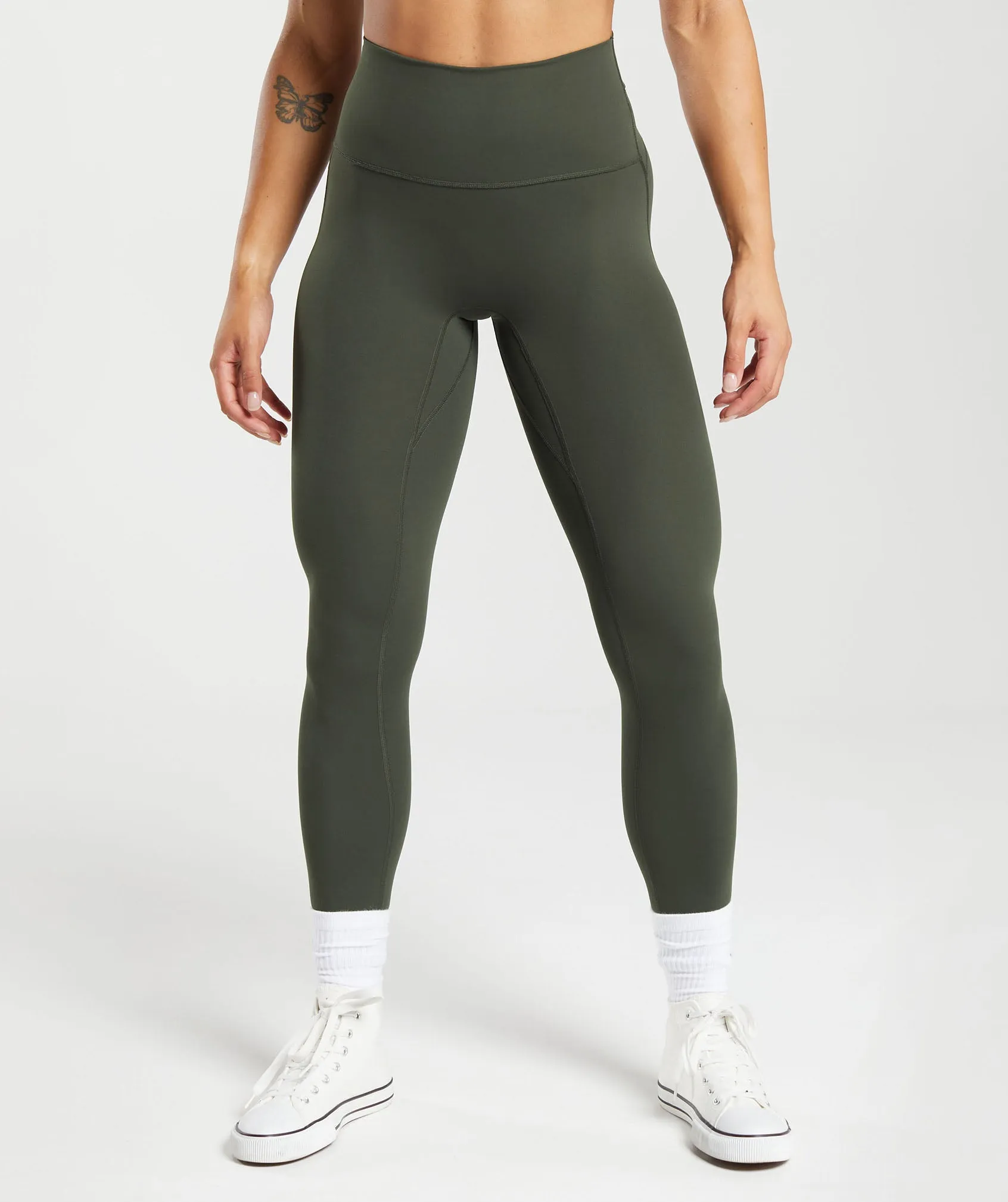 Gymshark Legacy Regular Leggings - Deep Olive Green