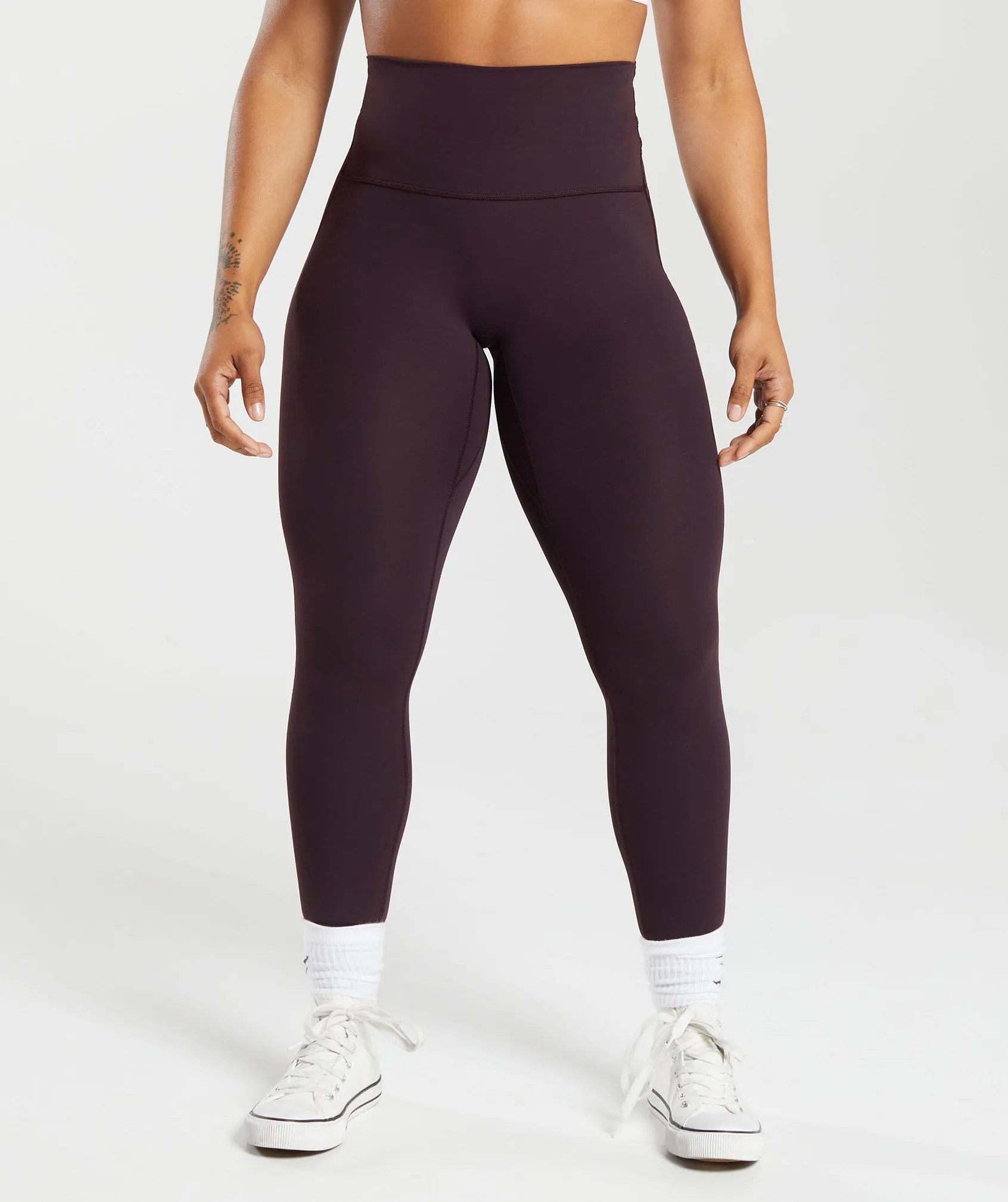 Gymshark Legacy Regular Leggings - Plum Brown