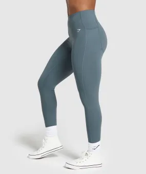 Gymshark Lifting Pocket Leggings - Titanium Blue