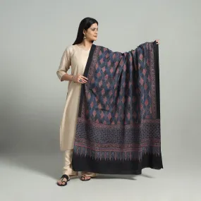 Hand Block Printed Cotton Ajrakh Dupatta 18