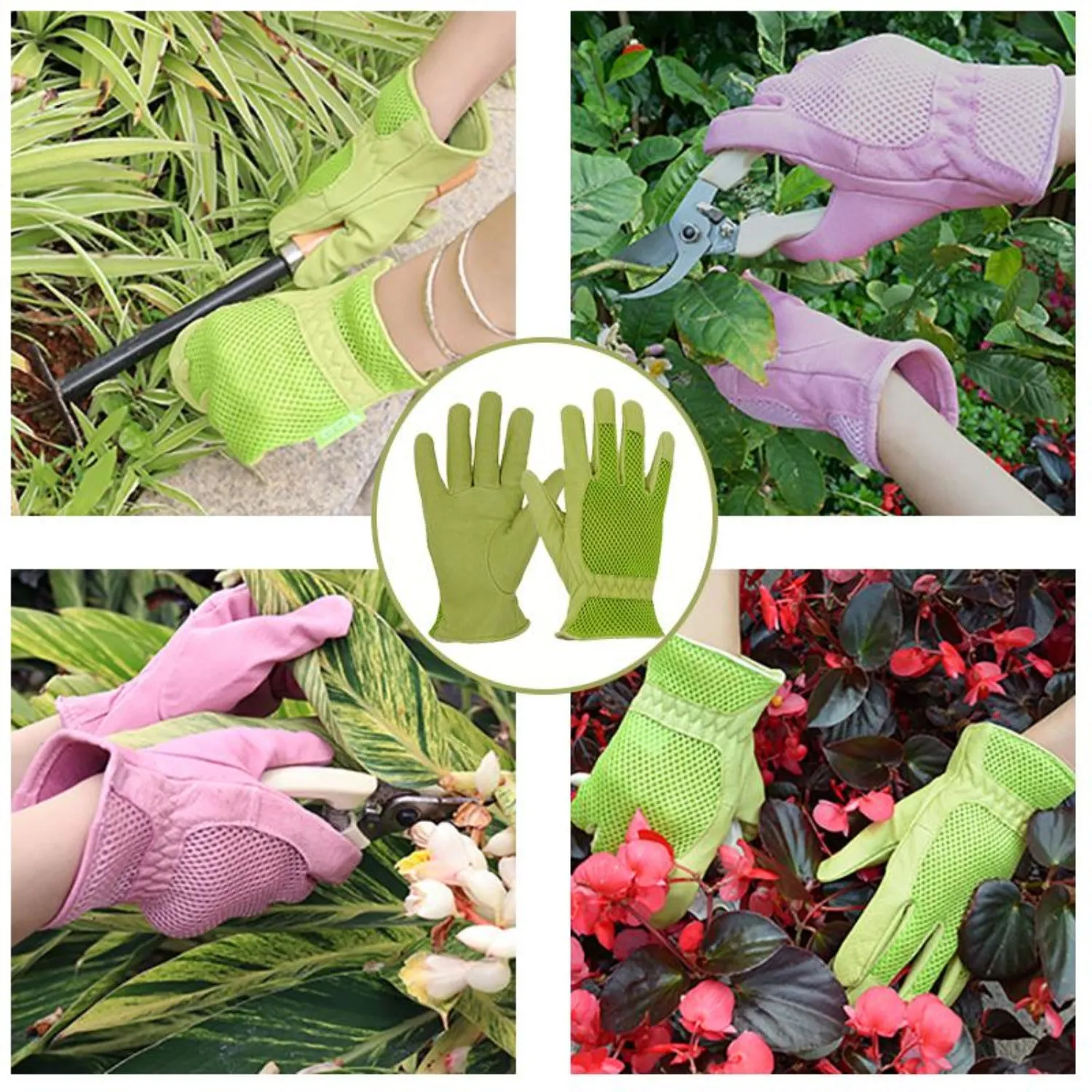 Handlandy Wholesale Ladies Garden Gloves Improves Dexterity Breath Plant 512324 (120 Pairs)