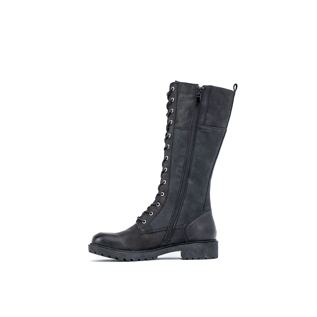 Hanker Combat Boots in Black