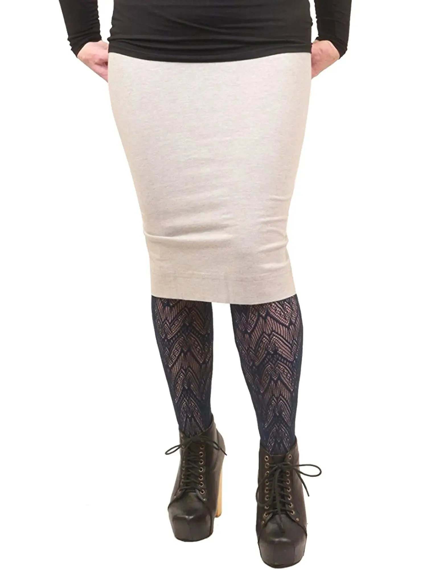 Hard Tail Cotton Pencil Skirt W-321