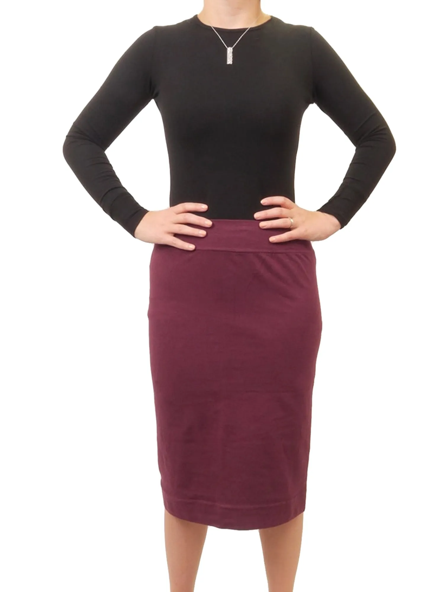 Hard Tail Cotton Pencil Skirt W-321