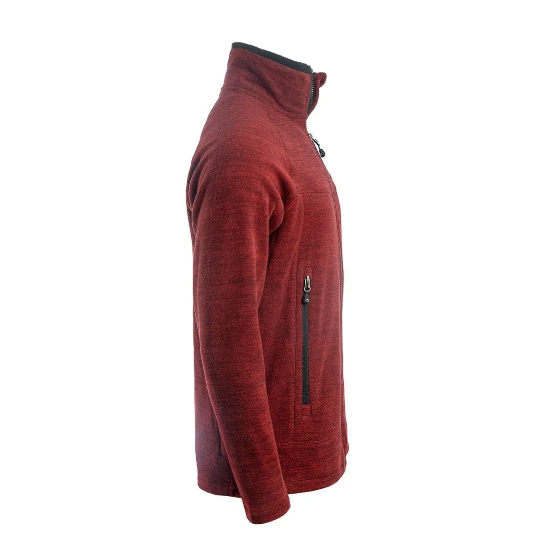 Hiker Fleece Jacket Men (Dark Red Mélange)