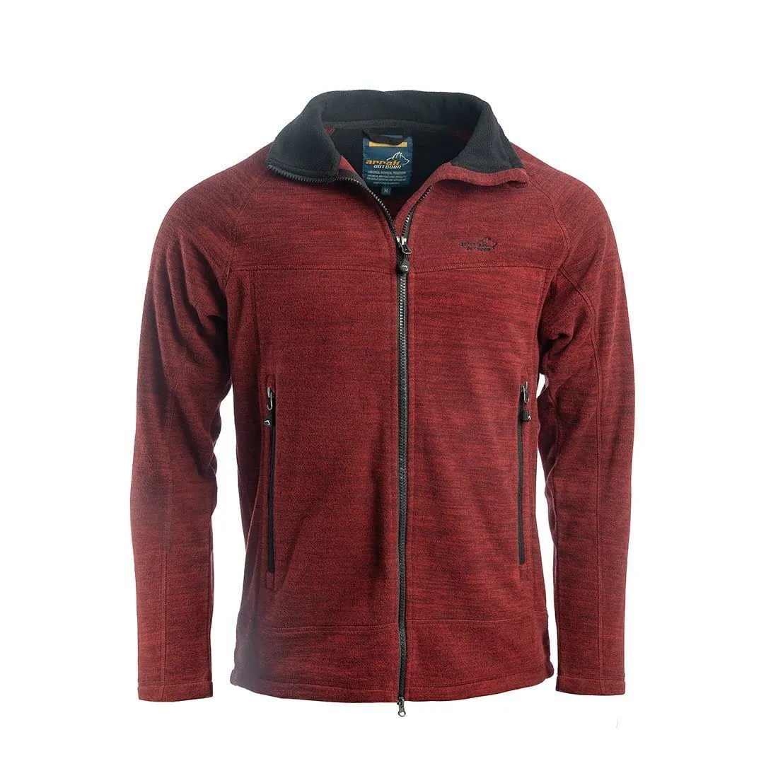 Hiker Fleece Jacket Men (Dark Red Mélange)