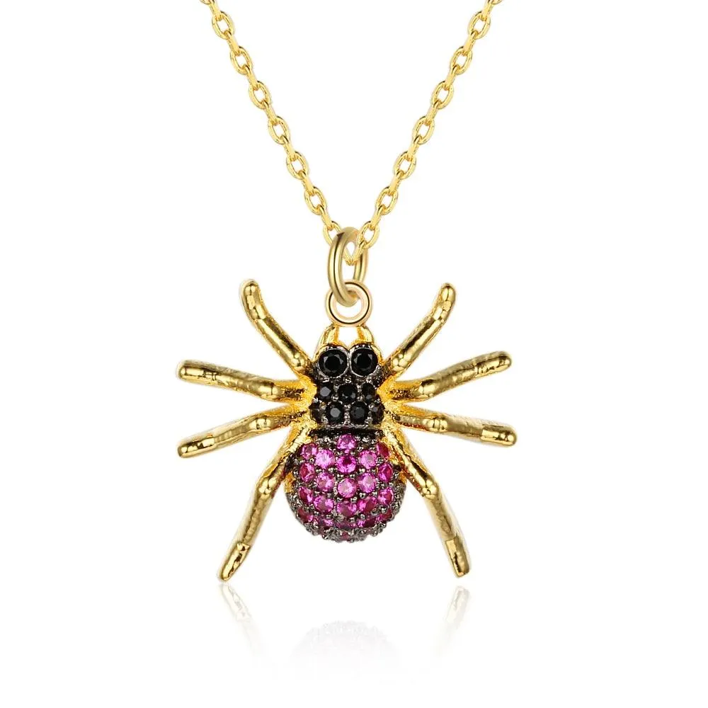 Imitation Necklace for Women, Spider Choker Pendant, Trendy Insect Jewelry