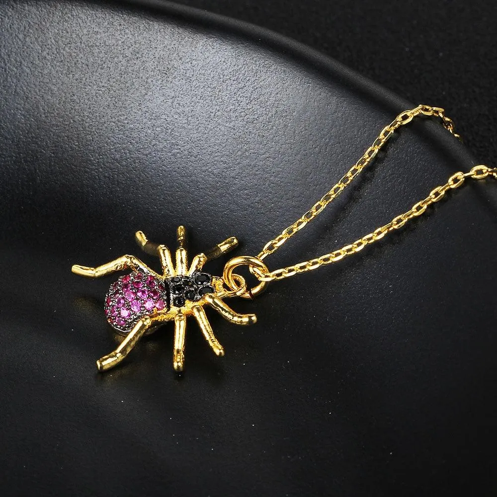 Imitation Necklace for Women, Spider Choker Pendant, Trendy Insect Jewelry