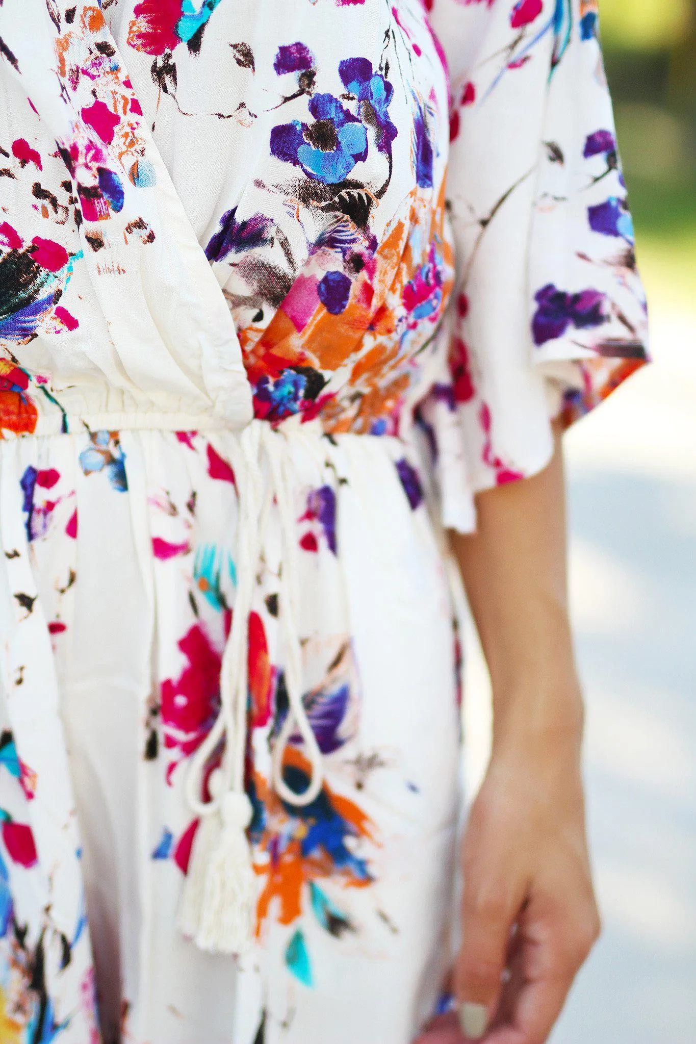 Ivory Floral Romper