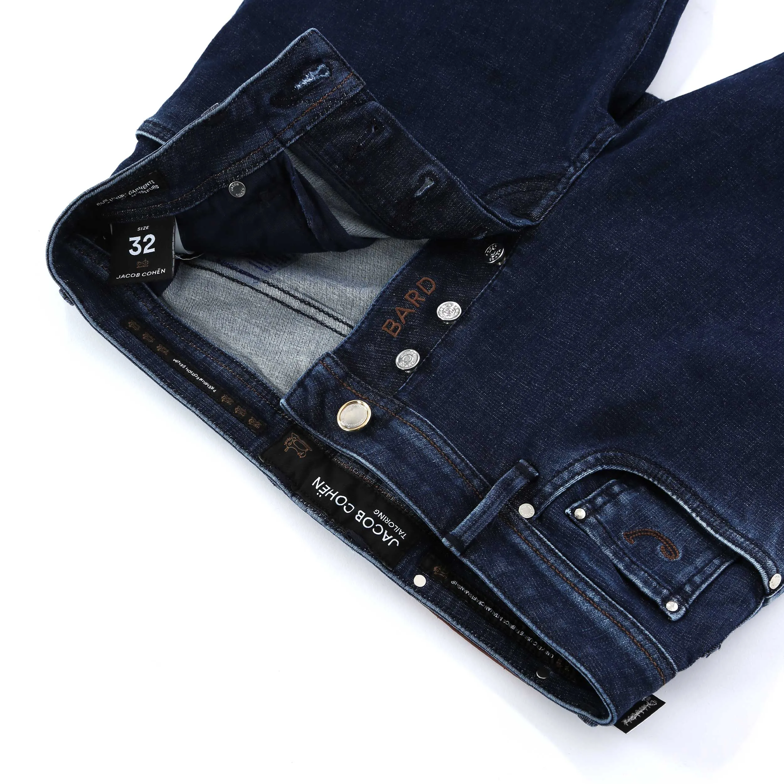 Jacob Cohen Bard Jean in Dark Blue Denim with Lizard Badge